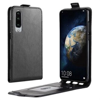 Huawei P30 Verticale Flip Case met Kaartsleuf - Zwart
