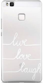 Huawei P9 Lite transparant hoesje - Live, love, laugh