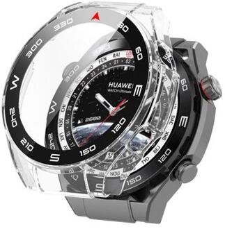 Huawei Watch Ultimate Plastic Hoesje met Glazen Screenprotector - Doorzichtig