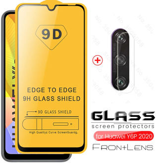 huaweiy6p 2020 glass camera lens protective glass for huawei y6p 2020 screen protector on hauwei y6p2020 med-lx9 med-lx9n 6.3''