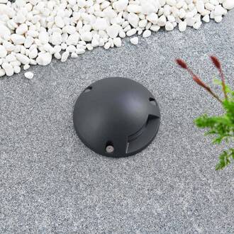 Huban LED vloeropbouwlamp, 1-lamp donkergrijs