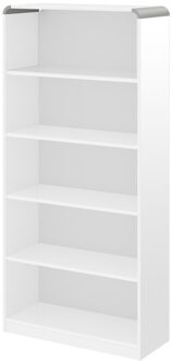 Hubertus Meble Open boekenkast Murano 190 cm hoog in hoogglans wit Wit,Hoogglans wit