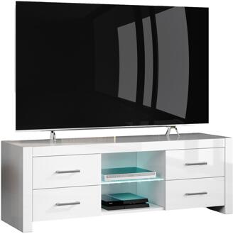 Hubertus Meble Tv-meubel Andora Lux 150 cm breed - Hoogglans wit Wit,Hoogglans wit