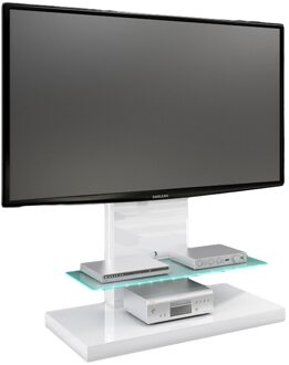 Hubertus Meble Tv-meubel Marino Max van 134 cm hoog in hoogglans Wit Wit,Hoogglans wit