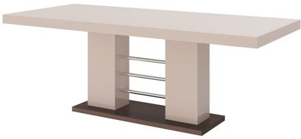 Hubertus Meble Uitschuifbare Eettafel Linosa 160 tot 260 cm breed in hoogglans cappuccino