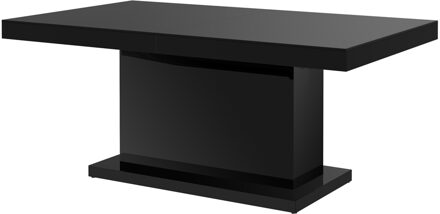 Hubertus Meble Uitschuifbare salontafel Matera Lux 120 tot 170 cm breed - hoogglans zwart Zwart,Hoogglans zwart