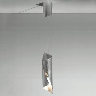 Hué hanglamp in zilver, 1-lamp bladzilver