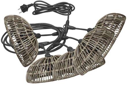 Hue lichtketting voor buiten, zwart 5-lamps zwart, grijs