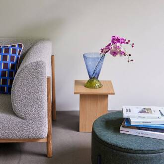 Hübsch Abyss vaas, blauw, glas, hoogte 29 cm, Ø 20 cm blauw, olijfgroen