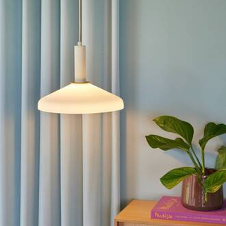 Hübsch Apollo hanglamp, zandkleurig, oranje, ijzer, glas wit, zand, oranje