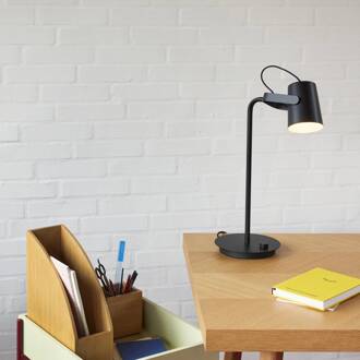 Hübsch Ardent tafellamp, zwart, ijzer, E14, hoogte 54 cm