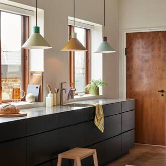 Hübsch Crayon hanglamp, lichtblauw/wijnrood, ijzer, E27 lichtblauw, bordeaux