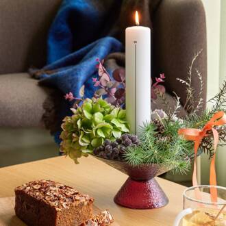 Hübsch Grote zoete glazen schaal, blauw/rood, glas, Ø 25 cm blauw, rood