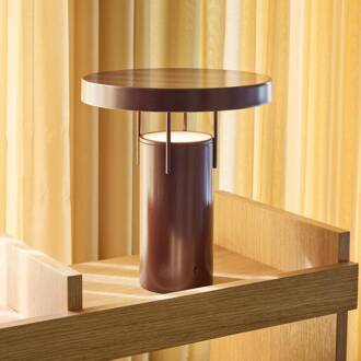 Hübsch HÜBSCH LED tafellamp BringMe, bordeauxrood metallic, 28 cm