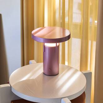 Hübsch HÜBSCH LED tafellamp BringMe Mini, metallic roze, 20 cm roze metallic