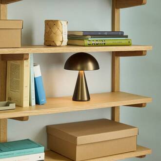 Hübsch HÜBSCH LED tafellamp Mush, gebronsd messing, hoogte 20 cm gepolijst messing