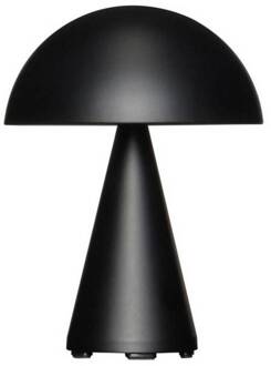Hübsch HÜBSCH LED tafellamp op batterijen Mush, matzwart, hoogte 20 cm zwart mat