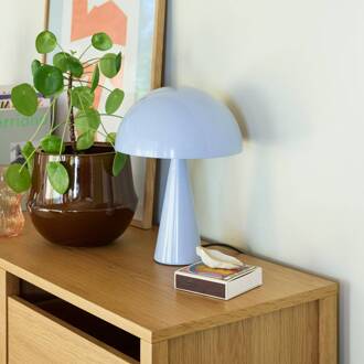 Hübsch HÜBSCH tafellamp Mush Mini, ijsblauw, metaal, hoogte 25 cm lichtblauw