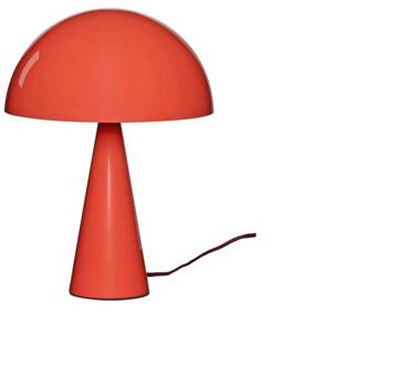 Hübsch HÜBSCH tafellamp Mush Mini, lichtrood, metaal, hoogte 25 cm