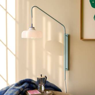 Hübsch HÜBSCH wandlamp Current, lichtblauw, uitsteek 71 cm lichtblauw, wit
