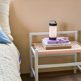 Hübsch LED tafellamp Camp zwart, glas, ijzer, IP44 zwart, wit