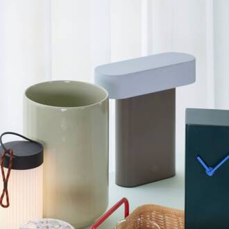 Hübsch LED tafellamp Sleek, ijzer bruin/lichtgrijs, PC bruin, lichtgrijs