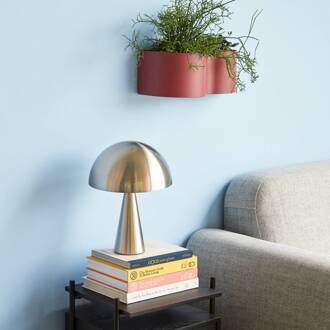 Hübsch Mush Mini tafellamp, nikkelkleurig, ijzer, E14 geborsteld nikkel