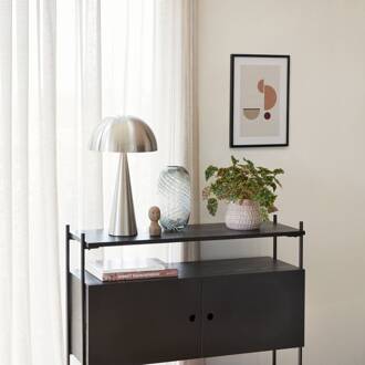 Hübsch Mush Tall tafellamp, geborsteld nikkelkleurig, ijzer