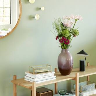 Hübsch Posy vaas, glas, roodbruin/olijfroze, hoogte 37 cm roodbruin, schemerig roze