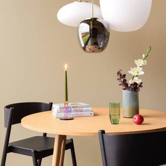 Hübsch Shimmer vaas, set van 2, glas, blauw/bruin lichtblauw, lichtbruin