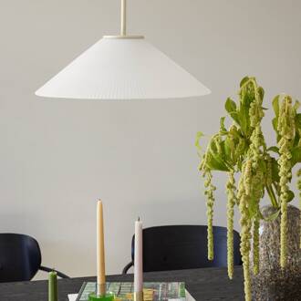 Hübsch Solid hanglamp, wit, zand, glas, ijzer, E27 wit, zandbeige