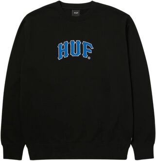 Huf Arch Applique Crewneck Casual Sweater Heren S Zwart