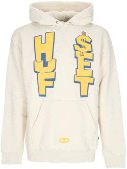 Huf Bone Hoodie Streetwear Anthem HUF , Beige , Heren - Xl,L,M,S