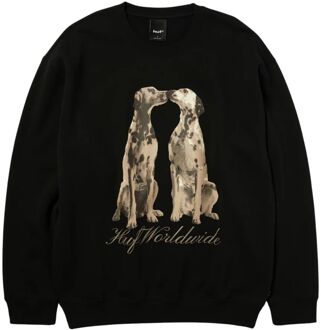 Huf Dogged Crew Casual Sweater Heren M Zwart