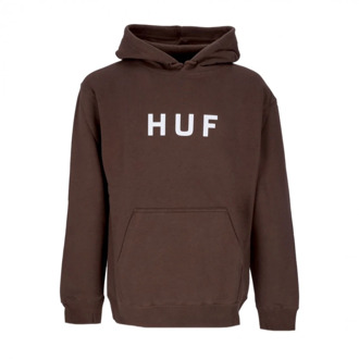 Huf Essentials Og Logo P/O Hoodie HUF , Brown , Heren - Xl,L,M,S