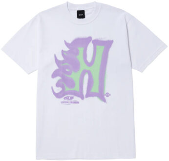 Huf Heat Wave S/S Tee Casual T-shirt Heren S Wit