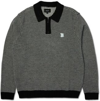 Huf Megablast Two Tone Waffle Casual Sweater Heren M Zwart