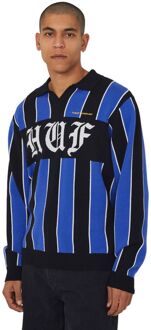 Huf Midfield Jersey Casual Sweater Heren M Blauw