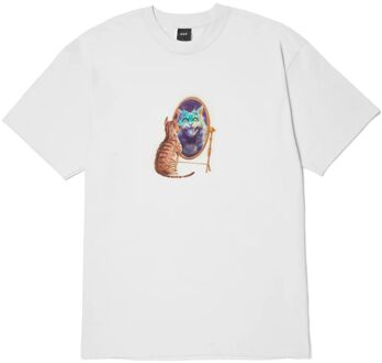 Huf Mirror S/S Casual T-shirt Heren S Wit