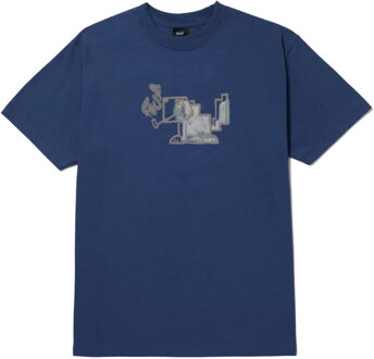 Huf Mod-Dog S/S Tee Casual T-shirt Heren M Donkerblauw