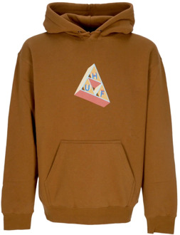 Huf Triple Triangle Rubber Hoodie HUF , Brown , Heren - Xl,M,S