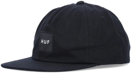 Huf Zwarte Snapback Cap - Unstructured Box Stijl HUF , Black , Heren - ONE Size