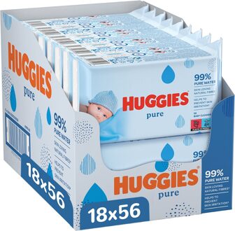 Huggies Babydoekjes Pure - 18x56 stuks - 000