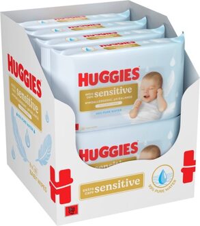 Huggies Extra Care Sensitive - Billendoekjes - 384 babydoekjes - 8 x 48