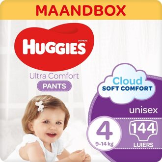 Huggies Luierbroekjes - Ultra Comfort - Maat 4 - Maandbox - 144 stuks - 9/14 KG