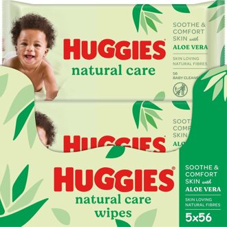Huggies Natural Care - Billendoekjes - 280 babydoekjes - 5 x 56