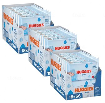 Huggies Pure - Billendoekjes - 3024 babydoekjes - 54 x 56