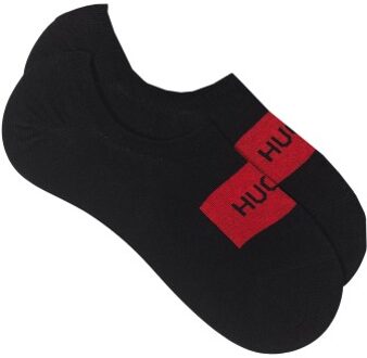 HUGO 2 stuks Logo Invisible Sock Zwart,Wit - Maat 43/46