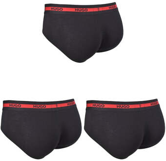 HUGO 3-Pack Mannen Planet Hip Brief Zwart