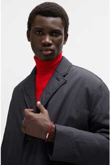 HUGO Accessoires Hugo Italiaans Leren Armband in Roze